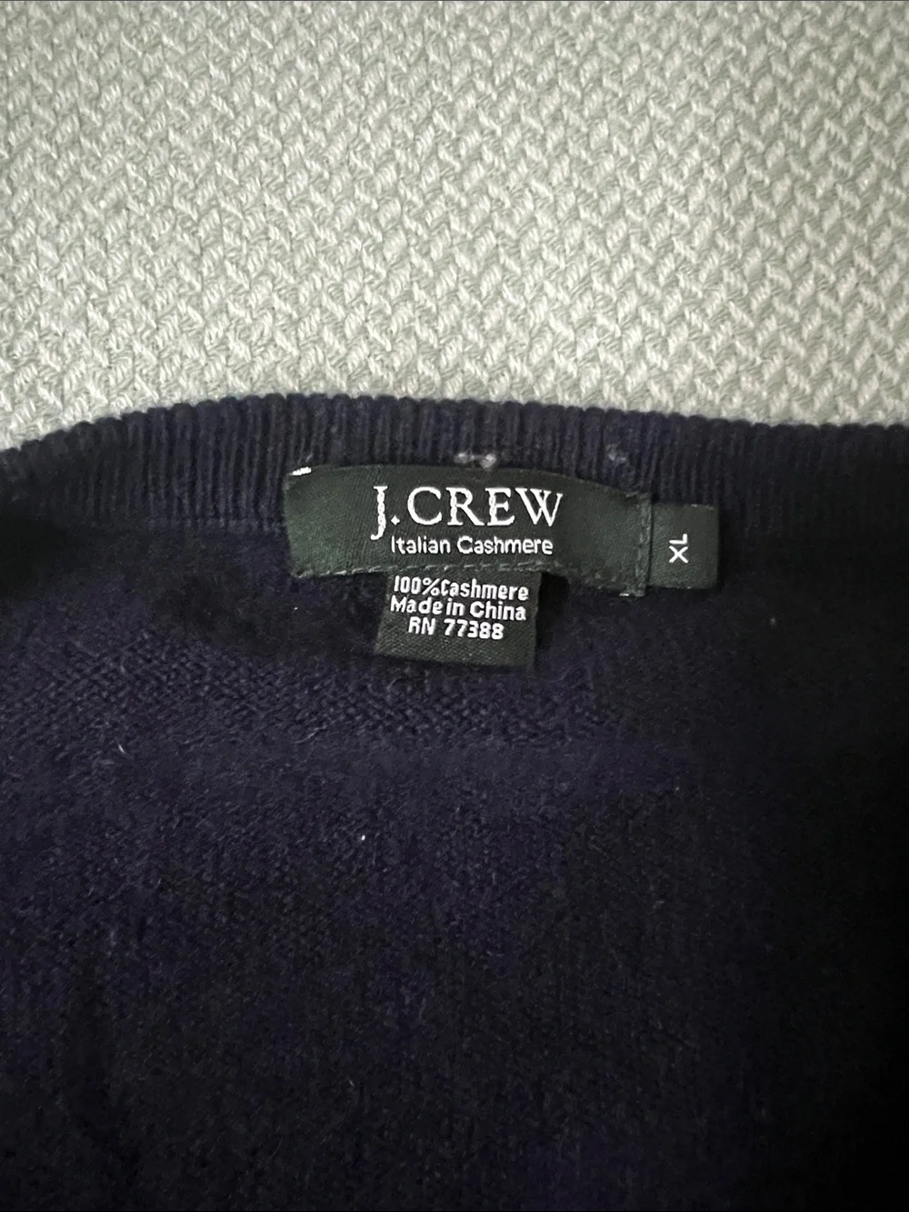 J. Crew Men's Dark Navy V-Neck Sweater